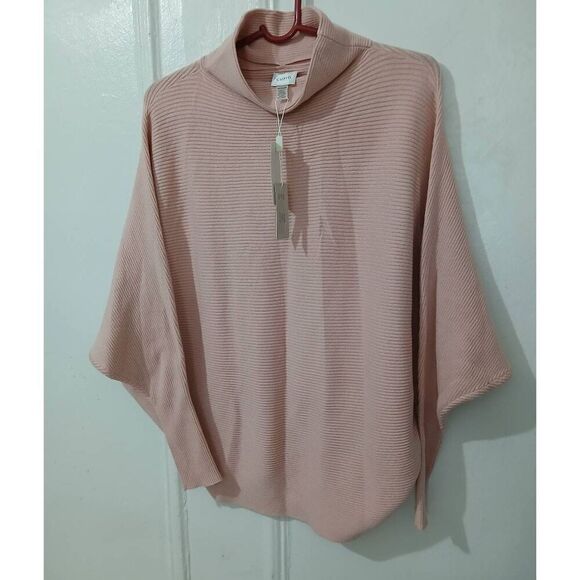 Cupio Sweaters - Cupio womens medium blush pink mock neck super soft dolman sleeve sweater $68